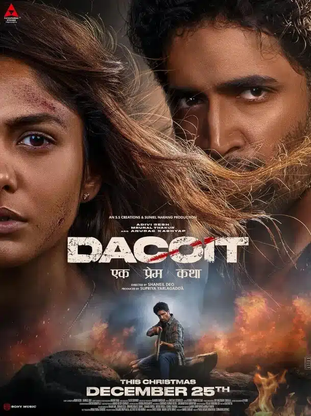 Adivi Sesh and Mrunal Thakur in Dacoit A Love Story (2025)