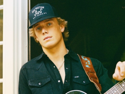 Hudson Westbrook age 21 country music singer from Stephenville Texas in casual western style portrait