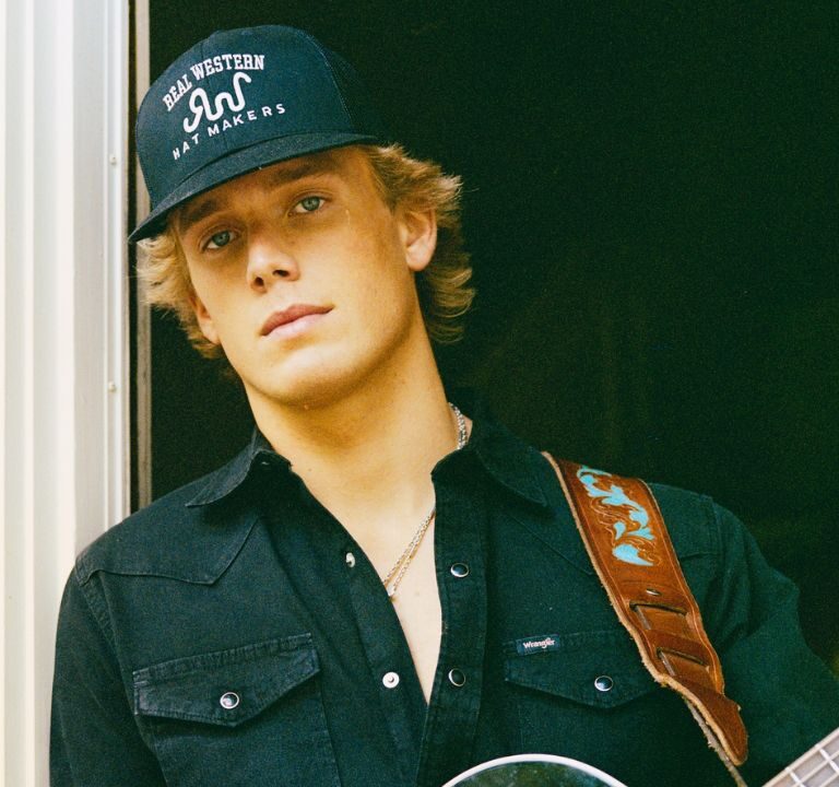 Hudson Westbrook age 21 country music singer from Stephenville Texas in casual western style portrait